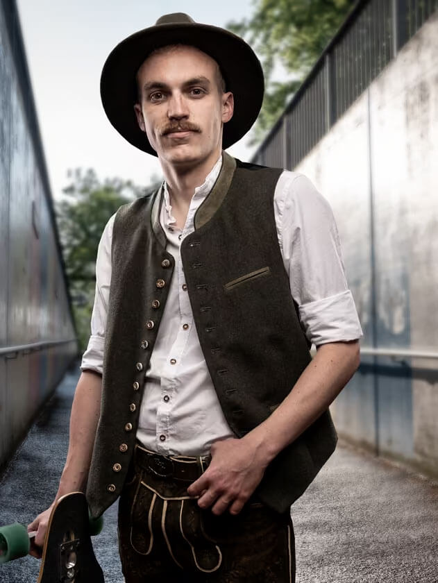 Mann mit Hut Portraitfotografie Augsburg
